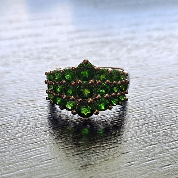 Sterling Silver & Chrome Diopside Ring • size 6.75 - Picture 9 of 9